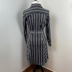 Untuckit Willow Black White Striped Mini Cotton Blend Shirtdress Size 2 Photo 7