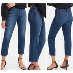 Levi's Wedgie Denim Jeans Straight High Rise Button Fly Size 23 NWOT Deep Blue Photo 0