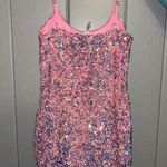 Lucy in the Sky Pink Sequin Dress Photo 1