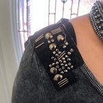 Y2K Wash Out Black Beaded Shoulder and Necklace Set Size M/L Size M Photo 5