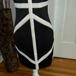 Bisou Bisou Black and White Halter Sheath Mini Dress Photo 2