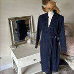 Veronica Beard  Arlington dark Oxford denim wrap midi western dress 12​ Photo 1