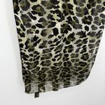 Unbranded Italy Leopard Print Long Scarf Rectangle Satin Polyester Black Photo 1