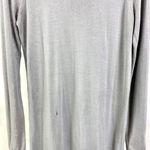 Theory  Gray Wool Silk Long Sleeve Boatneck Knit Mini Dress Photo 8