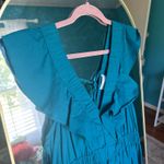 TJ Maxx Teal Ruffle Maxi Dress Photo 2