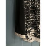 DKNYC Black Beige Long Sleeve Semi Sheer Blouse Shirt Size L Long Sleeve Button Photo 5