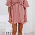 Orsle Daily V Neck Ruffle Design Mini Dres Photo 0