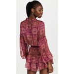 MISA Los Angeles Teya Mini Dress Septima Tapestry Chiffon Womens XS Photo 6