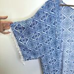 La Blanca  Tassel Trim Kimono Swim Cover Up Capri‎ Blue OS Photo 1