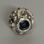 Pandora  Sterling Silver “Delicate Rose” Pink Enamel rose charm. Photo 3