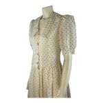 American Vintage  Shirt waist dress cream with hearts all over size small Photo 3