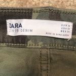 ZARA Women’s Camouflage Military Inspired Distressed Raw Hem Ankle Denim Jeans Photo 10