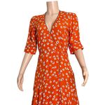 Ganni  Silvery Crepe Wrap Maxi Dress, Big Red Apple, FR36/US4 Photo 8