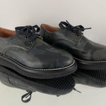 Two Thousand Never Leather Green Black Camouflage Vibram Platform Loafers Photo 0