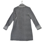 Chico's Jacquard Jacket Women Size 1 ( M) Black/White Geometric Abstract Photo 1