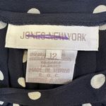 Jones New York Vintage Navy Polka Dot A-Line Midi Skirt Size 12 Pinup Rockabily Photo 5