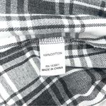 Coco + Carmen  Grey Long Sleeve Plaid Hem Blouse Photo 5