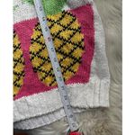 Vintage Pineapple Knit Sweater Vest Medium White Photo 5