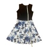 Women’s floral dress size medium black lace detail at the top Blue Photo 5
