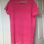 Pink Crochet Swim Coverup Size XL Photo 1