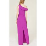 Sachin + Babi ‎ Dress Womens 2 Purple Davis Gown Crepe Asymmetrical Off Shoulder Photo 1