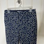 Boden RICHMOND Navy Blue Mimosa Floral Daisy Print Ankle Pants 022 Size 4 Photo 7
