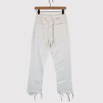 AGOLDE Womens Jeans White Riley High Rise Straight Crop Denim Button Fly Size 27 Photo 2