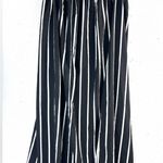 SheIn 1X Striped Maxi Skirt in Black n White Photo 0
