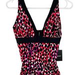DKNY Women's Animal Print Tankini Top Medium Photo 1