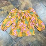 Gibson Latimer Gason & Latimer Off The Shoulder Tropical Floral Blouse Medium Photo 2