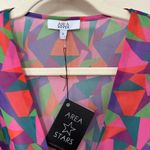 Area Stars maxi dress bright, bold, geometric print. Long sleeves, smock… Pink Photo 3