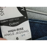 Rue 21  Jeans Curvy High Rise Ankle Jegging Womens 6 Distressed Dark Wash Denim Photo 5