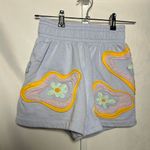 Nike  Project Uphoria Women’s Fleece Blue Purple Embroidered Shorts Photo 2