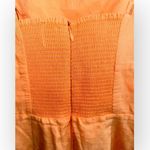 Aritzia  Sunday Best Quaint Linen cotton mini square neck mini dress orange sz XS Photo 8