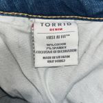 Torrid Midi Jean Short Distressed Denim Embroidered Rainbow Pride Blue 16 Photo 7