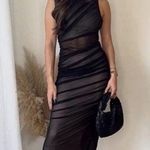 ZARA Brand New Mixed Tulle Bodycon Dress Size S Photo 0