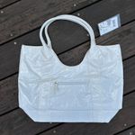 NWT White Crocodile Print Helen Barrr for Bloomingdales Tote Shoulder Bag Purse Photo 4