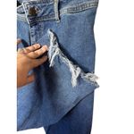 ZARA  Women's‎ Size 10 High Rise Wide Leg Cropped Denim Jeans Frayed Hem Blue Photo 3
