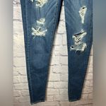 American Eagle distressed Curvy Super High Rise Jeggings dark wash size 4 Photo 2
