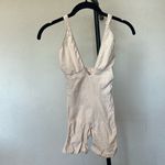 SKIMS RARE  Seamless Sculpt Deep‎ Plunge Short Bodysuit Sand Size L  NWOT halter Photo 2
