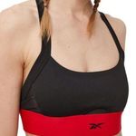 Reebok x Cardi B Bralette Logo Athletic Sports Bra Black Red Women's Size XS Photo 0