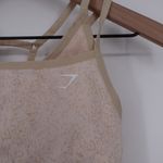 Gymshark  Seamless Marl Sports Bra Tan Beige Textured Strappy Back Size M Photo 2