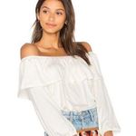 Rachel Pally Diandre Top Off the Shoulder White Cream Ruffle Extra Small NWT Photo 0