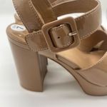 Jeffrey Campbell  Tan Patent Leather Strappy Chunky Platform Heel Women's size 7 Photo 7