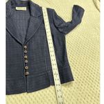 St. John  Blazer Jacket Women's Large Navy Blue 3/4 Sleeves Front Button Closure Photo 8