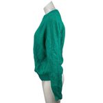 ZARA  Women's Teal Blue Long Sleeve Crew Neck Knit Sweatshirt Sweater Top Size M Photo 1