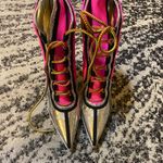 Christian Louboutin Sedah Lug Sole Booties Lace Up Boots size 38 Photo 1