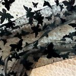 SheIn Girlcore sheer black butterfly sleeve bodycon zip up the back sexy dress size XS Photo 6