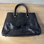 Michael Kors  Dillion Tote Black Croc Embossed Satchel Gold Hardware Structured Photo 2