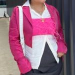 Nasty Gal Pink Feather Crop Top Photo 5